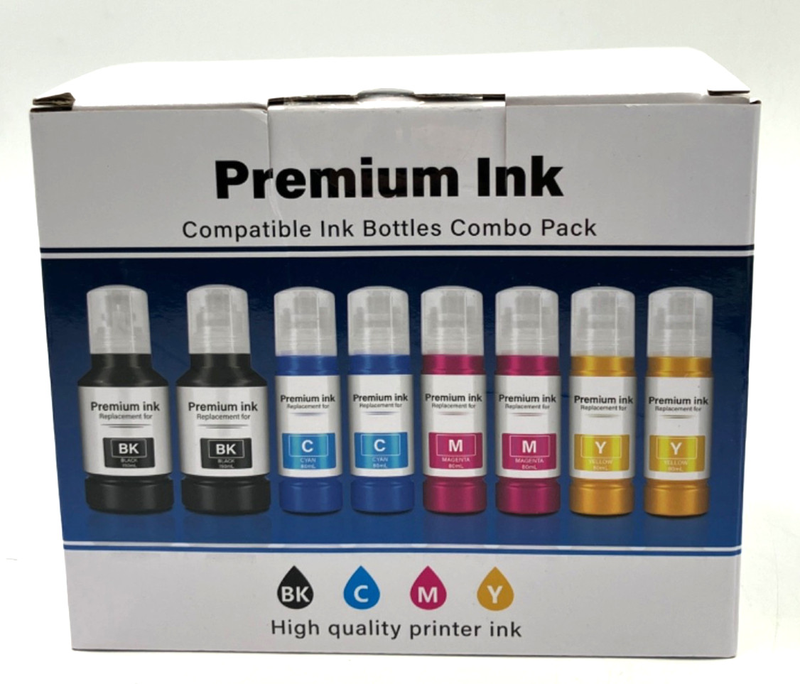 Inkrobat T- 502 Ink Refill Bottles For Epson Et Printer 8 Pack