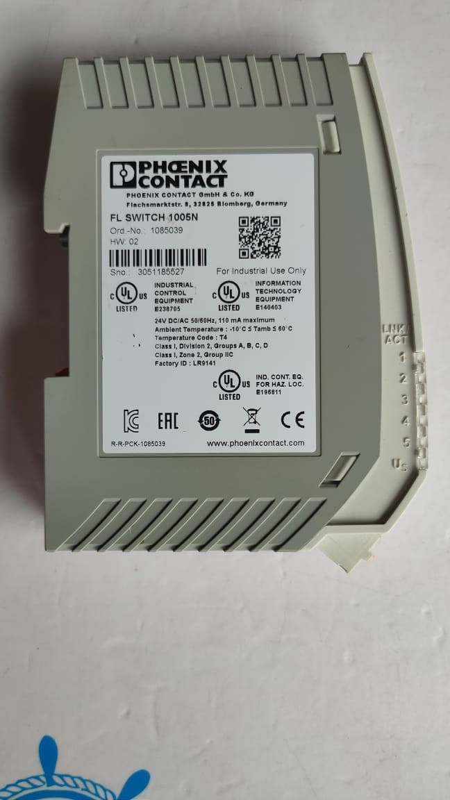 PHOENIX CONTACT 5 PORT FL SWITCH 1000 SERIES 1085039