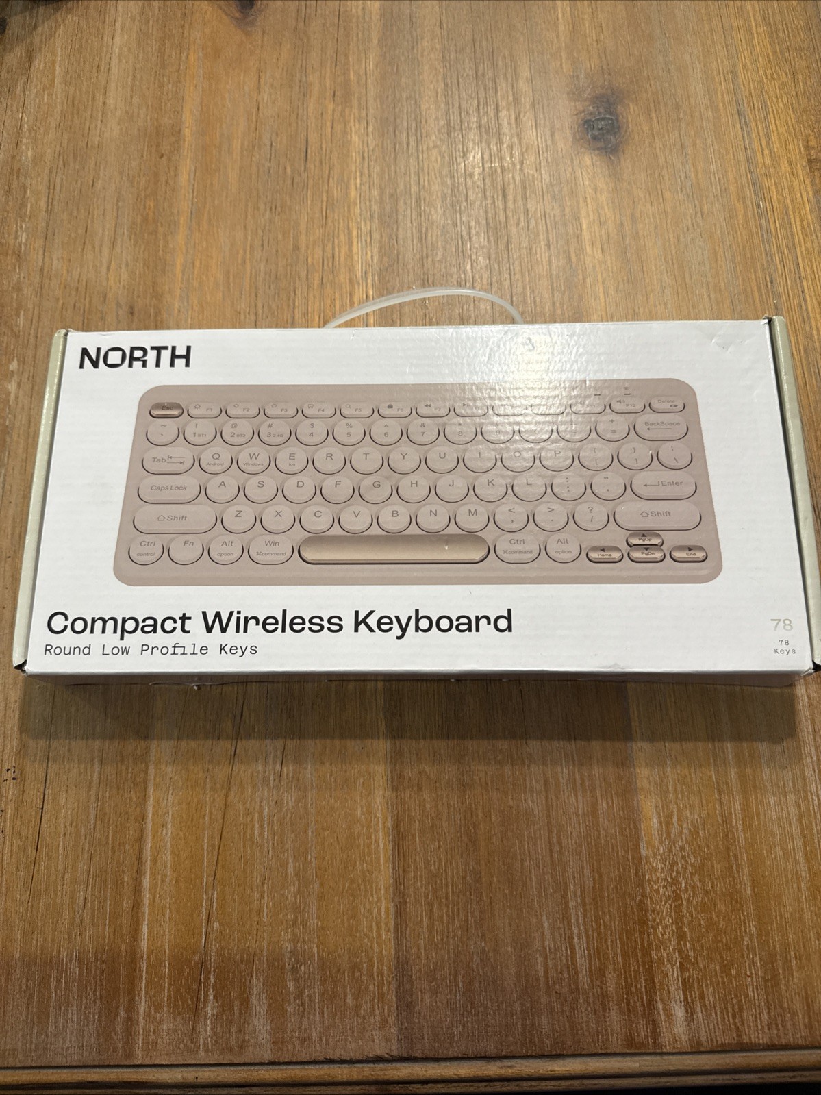 North Compact Wireless Keyboard 2.4GHz Round Keys