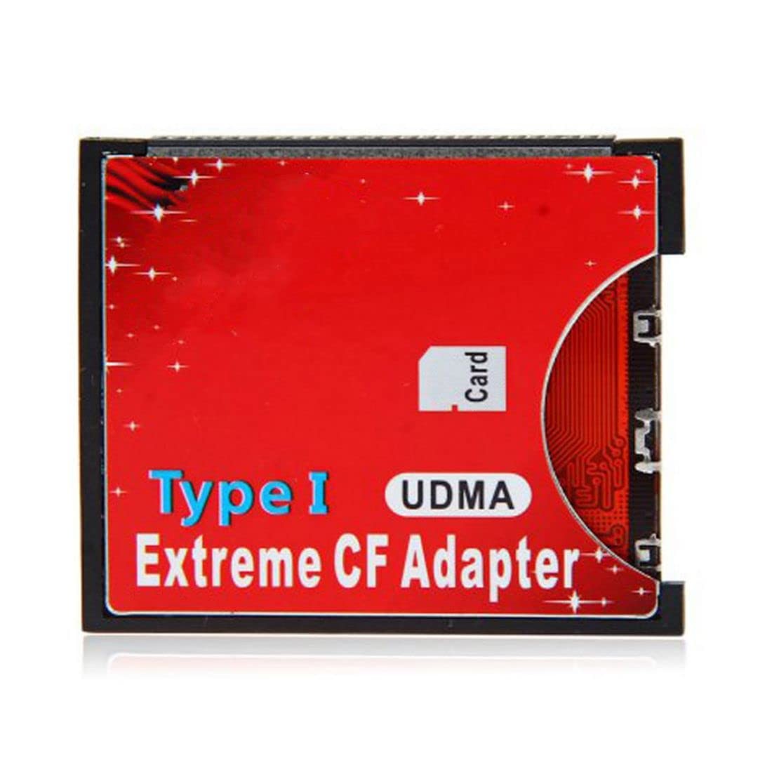 ChenYang SD SDHC SDXC to CF Type I Compact Flash Memory Card Adapter Red 