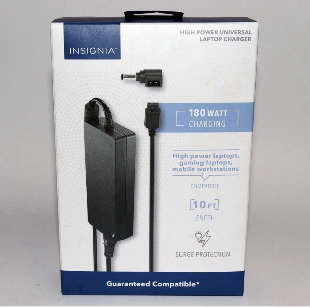 Lot of 10 Insignia 180W High Power Universal Laptop Chargers OEM Used