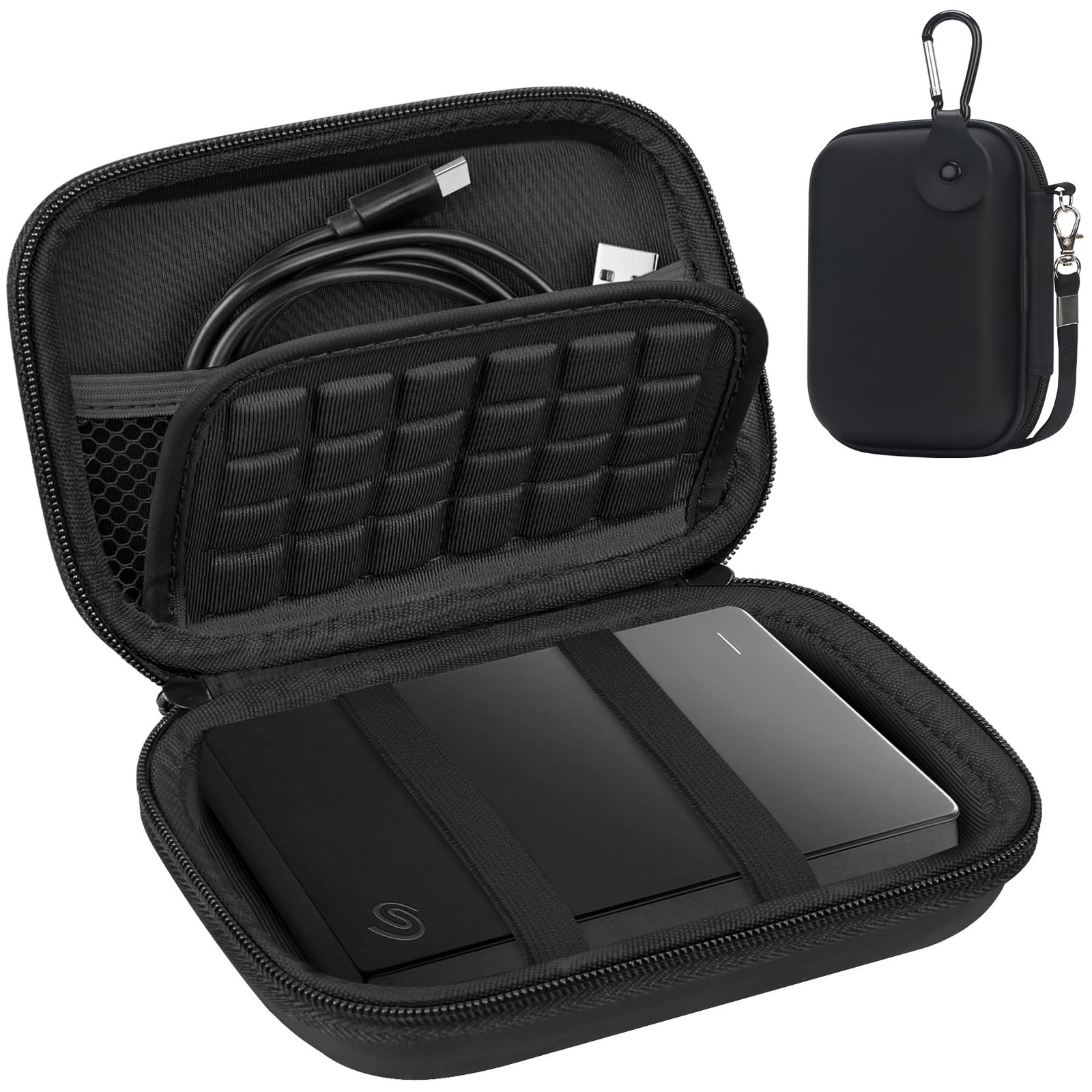 Hard Drive Case for Seagate Portable/Game Drive for Xbox PS5, Black