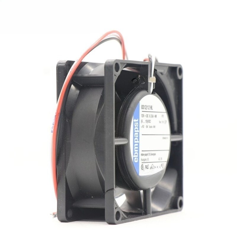 1PC New Ebmpapst Fan 8312/12HL Axial Fan DC 12V 333mA 4.0W 3-Wire Cooling Fan