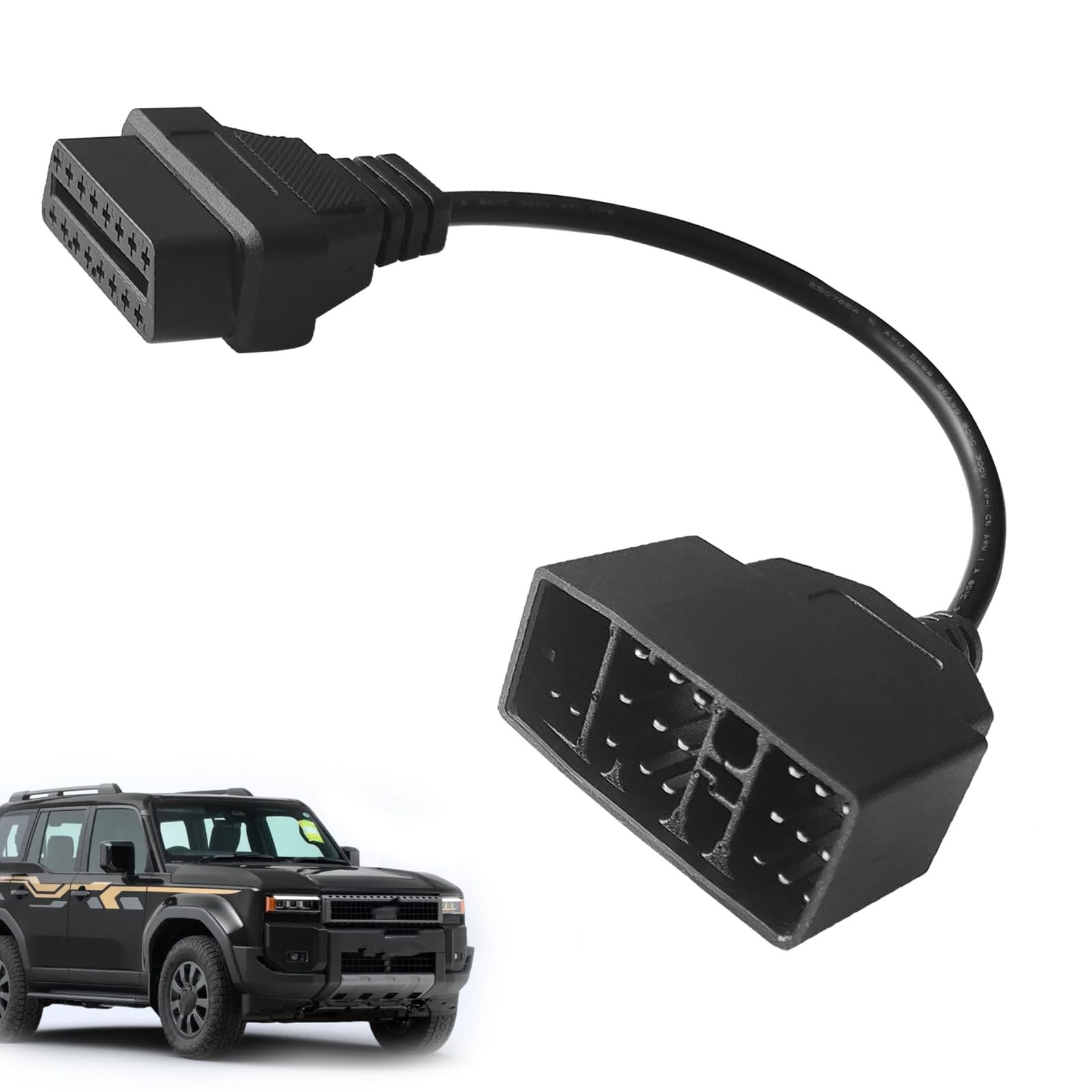 Adapter Fit for OBD1 to OBD2 22pin to 16pin Diagnostic Scanner Convertor Adap...