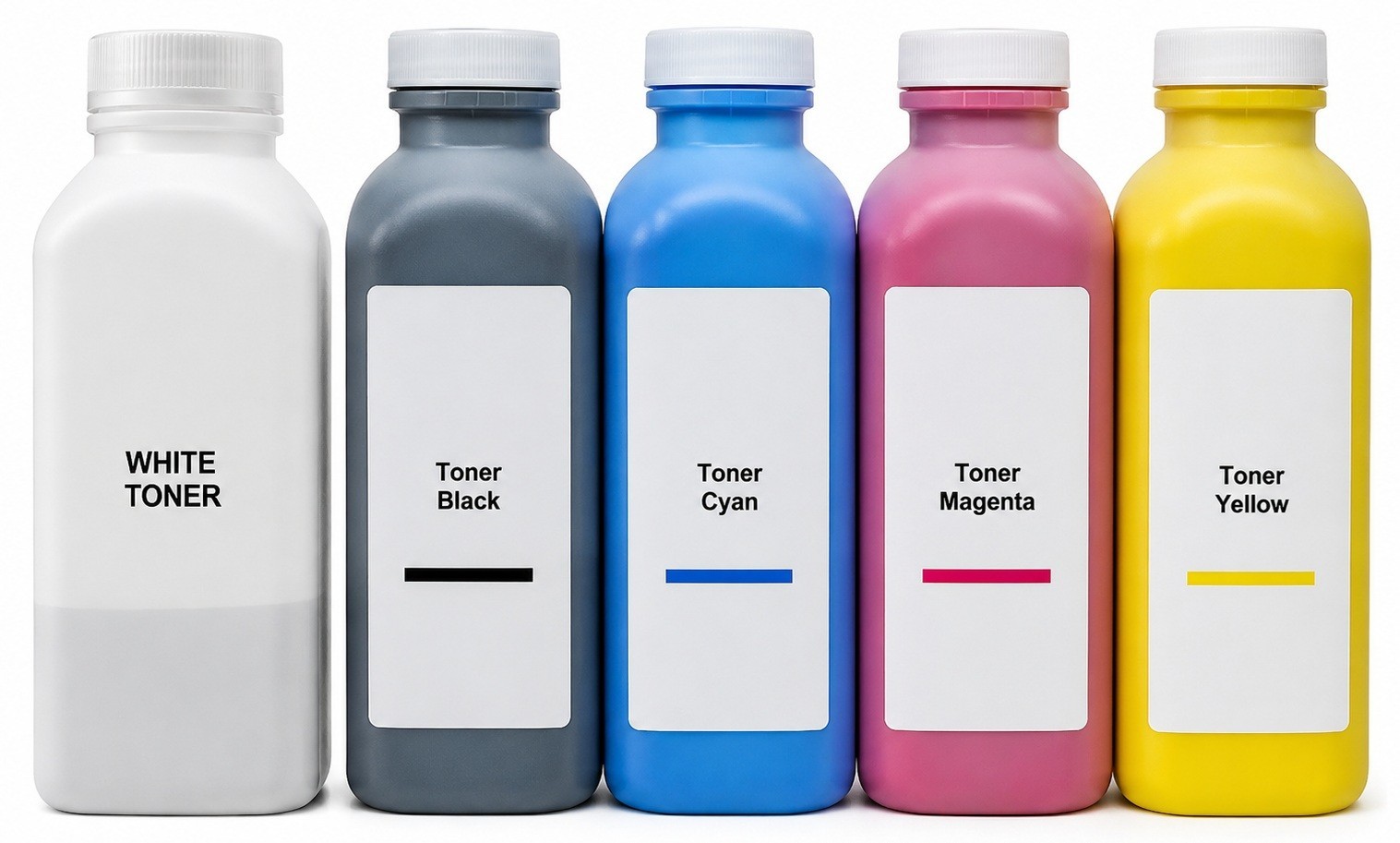 NEW PREMIUM COMPATIBLE TONER REFILL FOR KIARO QL-300 (C-Y-M-K-WHITE)