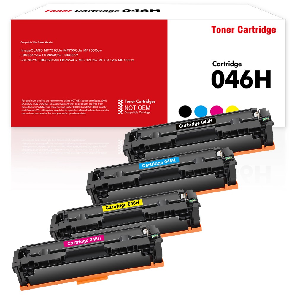 4PK 046H Toner Cartridge Set for Canon 046 H Color imageCLASS MF731cdw MF735cdw