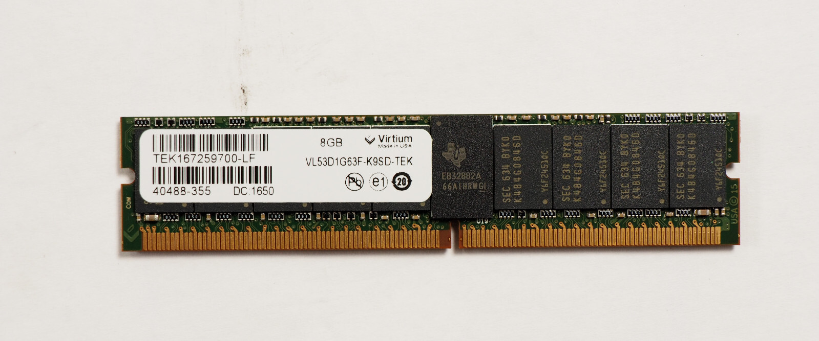 VIRTIUM VL53D1G63F-K9SD-TEK TEK167259700-LF 8Gb DDR3 Mini-RDIMM RAM