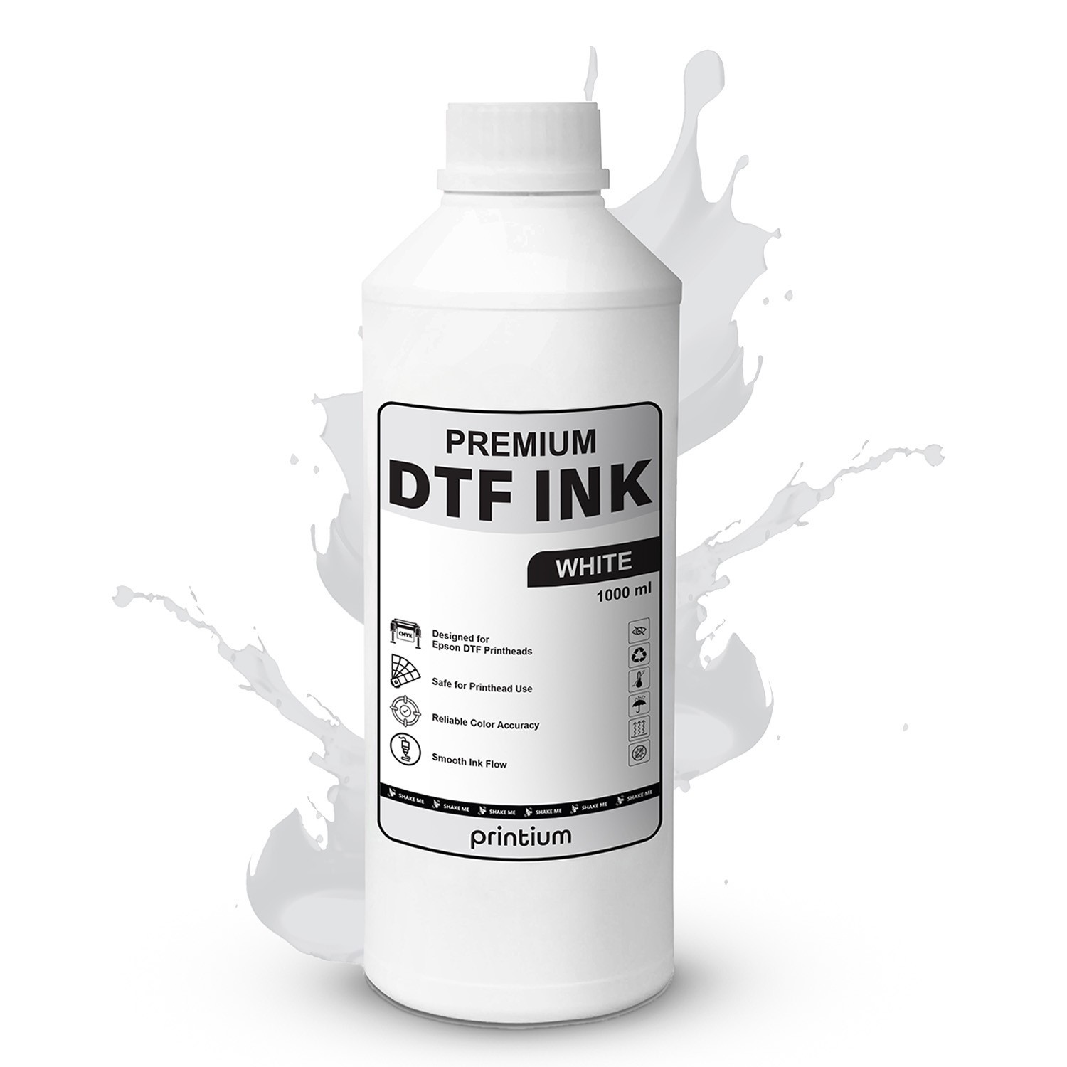 DTF Ink White 33.8 fl oz (1000 ml) Refill – High Opacity, Clog-Free Formula