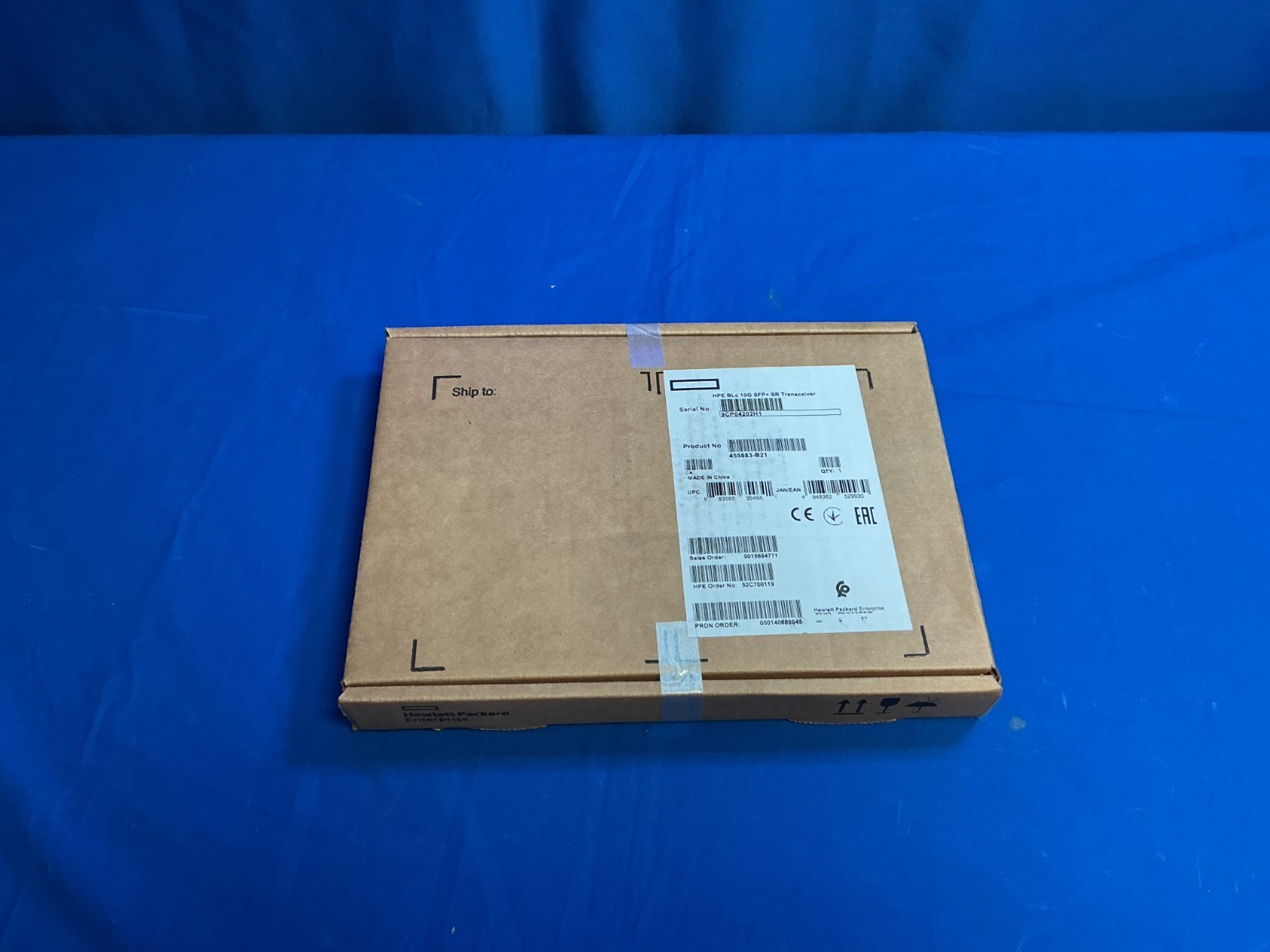 F/S 455883-B21 455885-001 HPE BLADESYSTEM C-CLASS 10GB SFP+ SR TRANSCEIVER