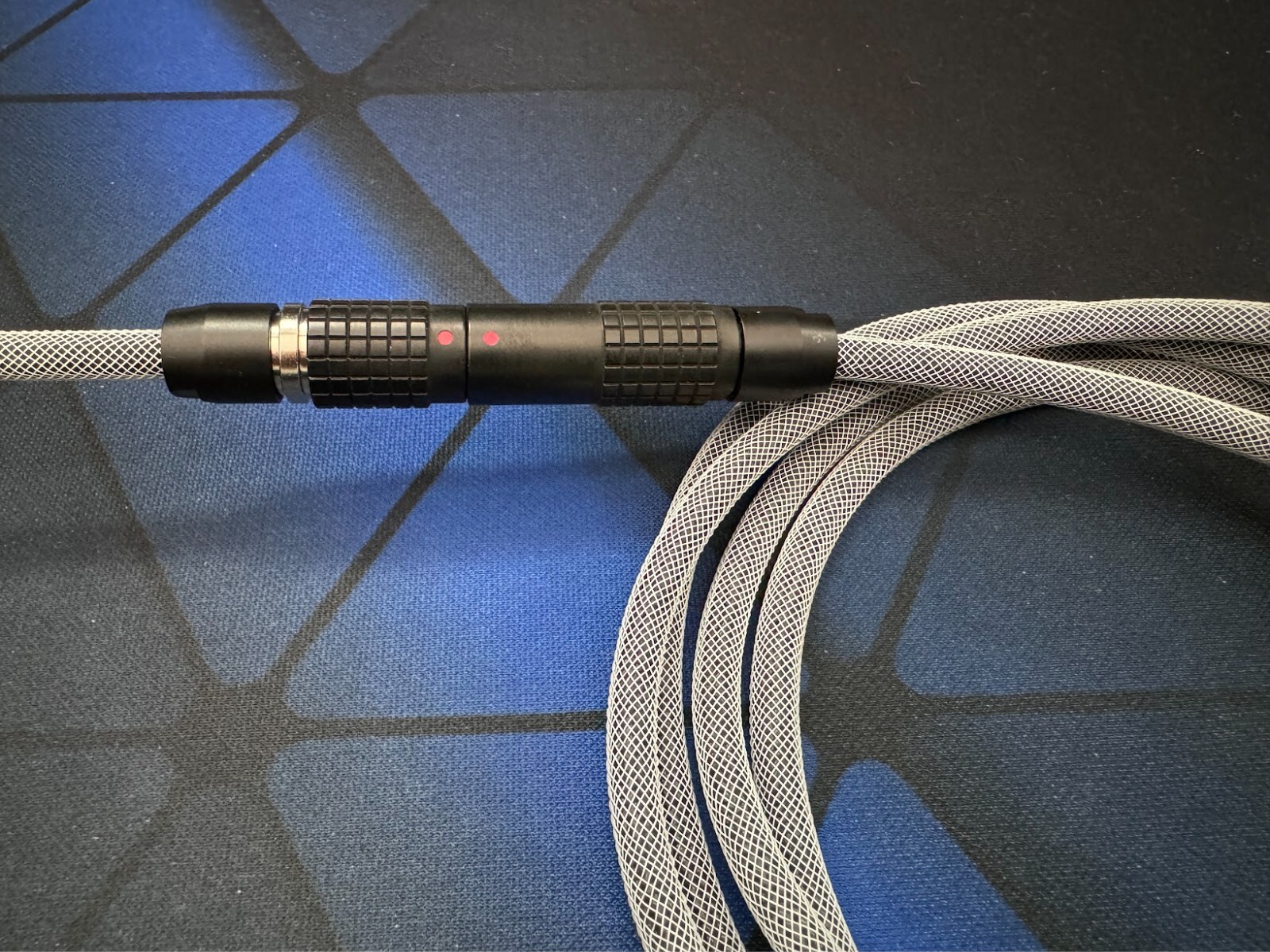 Custom USB-C Mechanical Keyboard Sleeved Slim Push/Pull Connector Cable (Black)