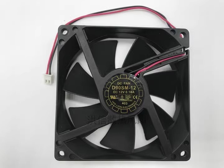 1PCS 9025 D90SM-12 DC12V 0.18A 9CM 2-Wire Power Supply Cooling Fan