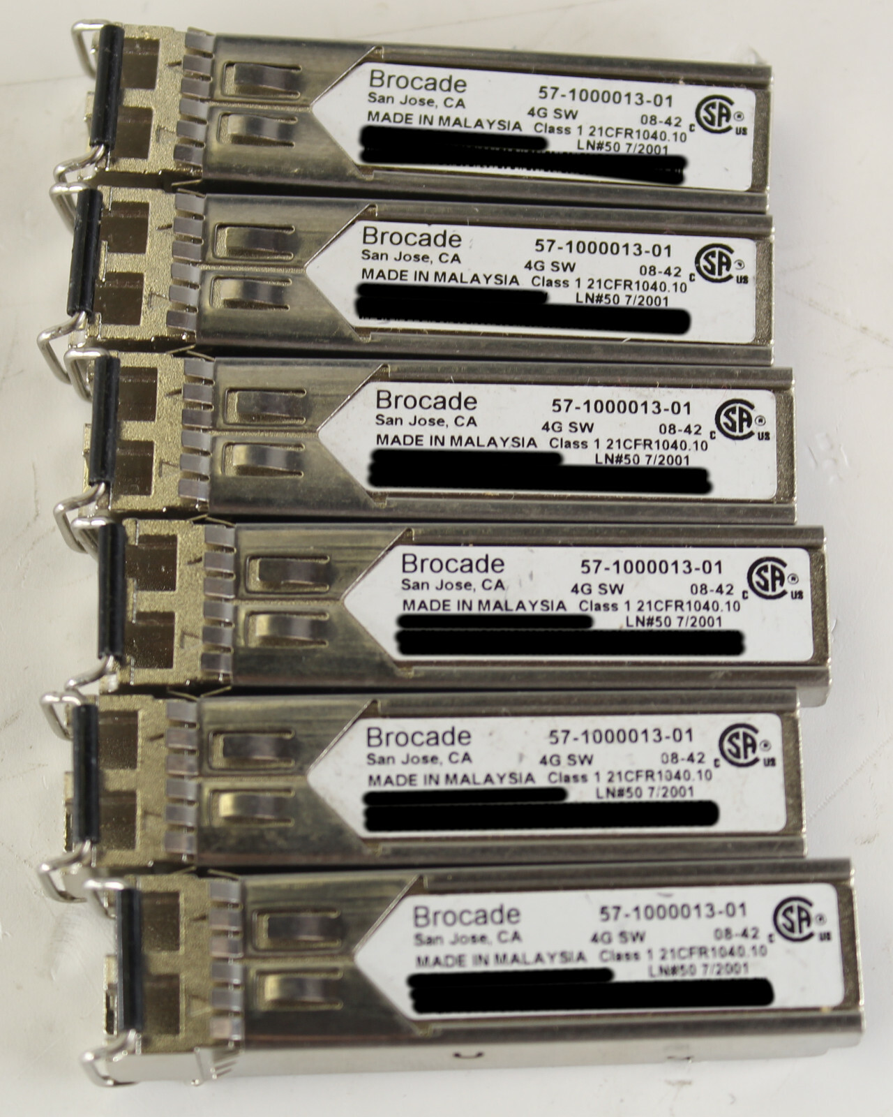 Lot of*31 Brocade 57-1000013-01 4G SW Class 1 850nm SFP Transceiver Module