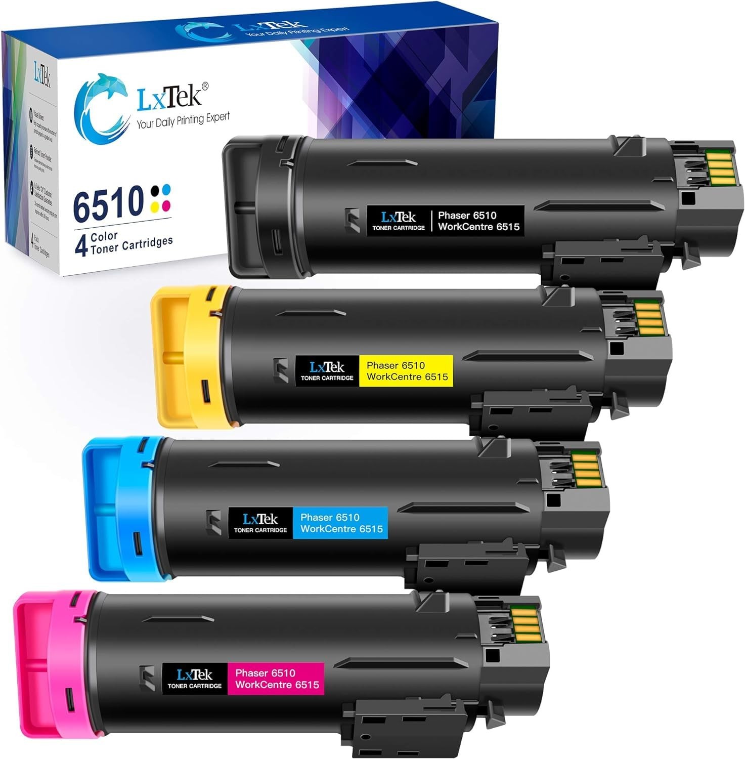 LxTek Compatible Toner Cartridge 6510 6515 106R03480 106R03477 106R03478 106R...