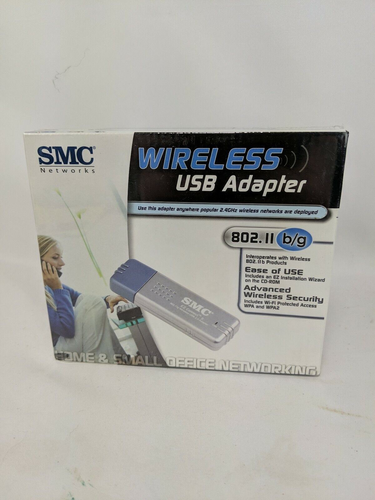 SMC SMCWUSB-G 802.11 b/g USB 2.0 EZ Connect 2.4 GHz Wireless Adapter