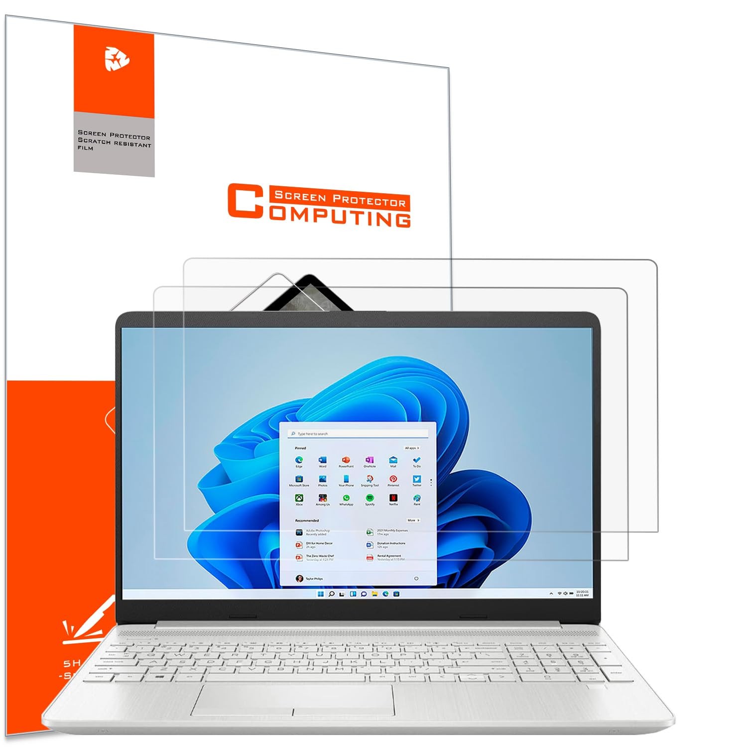 YINOVEEN 2 Pack 15.6 inch Anti Glare Screen Protector