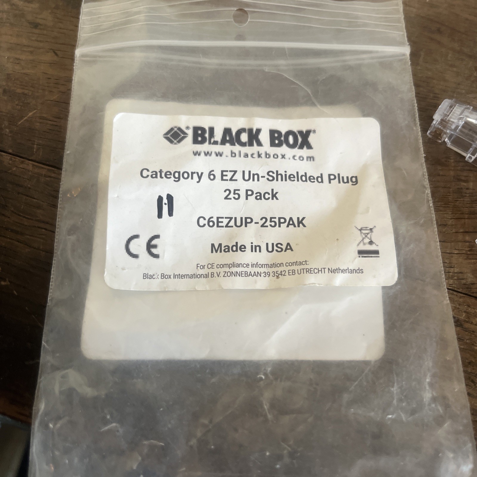 11 NOS Black Box Corporation C6Ezup-25 Cat6 Ez Unshielded Plug