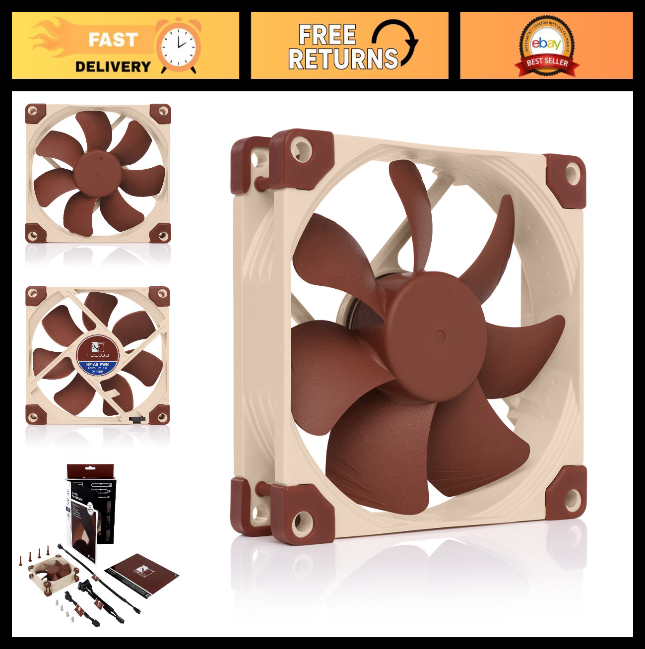 High-Performance 92mm Quiet PWM Fan for Cooling, Low Noise, Reliable Airflow