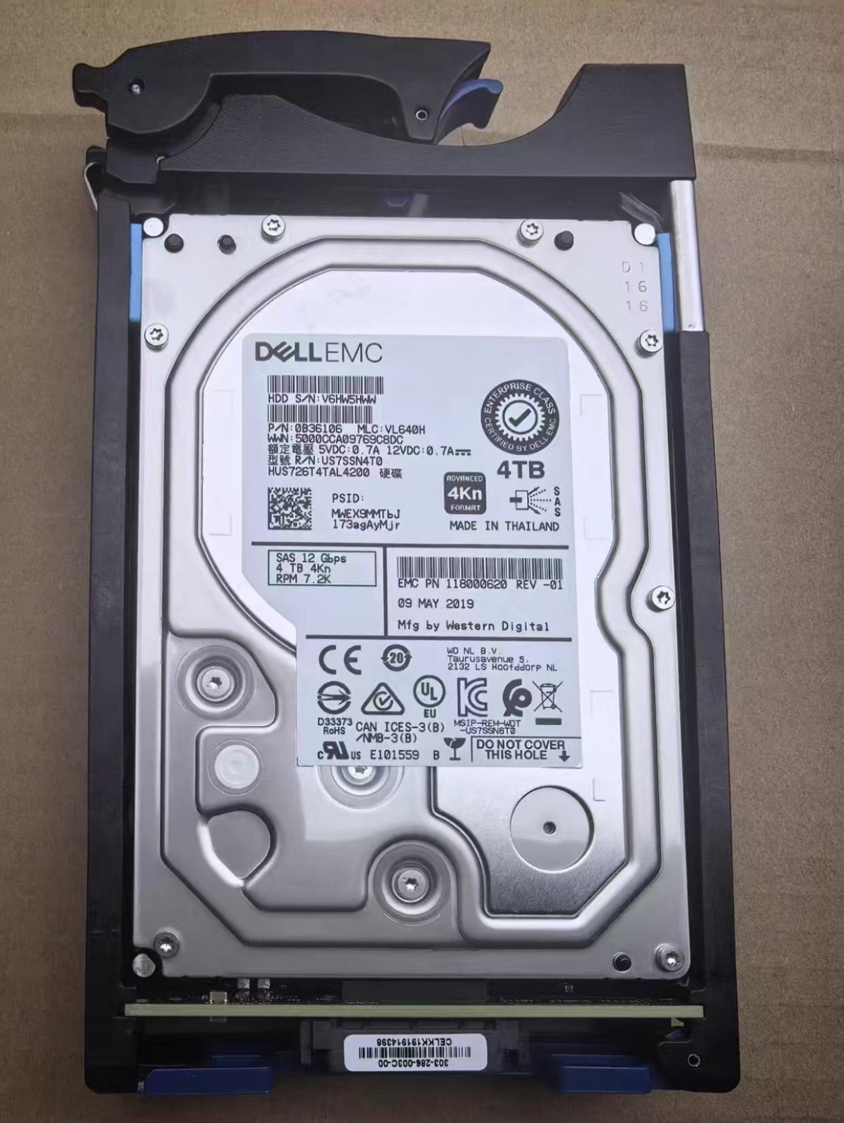 EMC UNITY 005053111 118000620 4T 12G SAS 4KN UNITY300/400/500 hard drive
