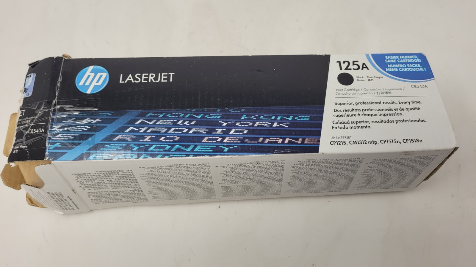 Genuine HP 125A Black CB540A Laserjet Printer Toner Cartridge Open Box