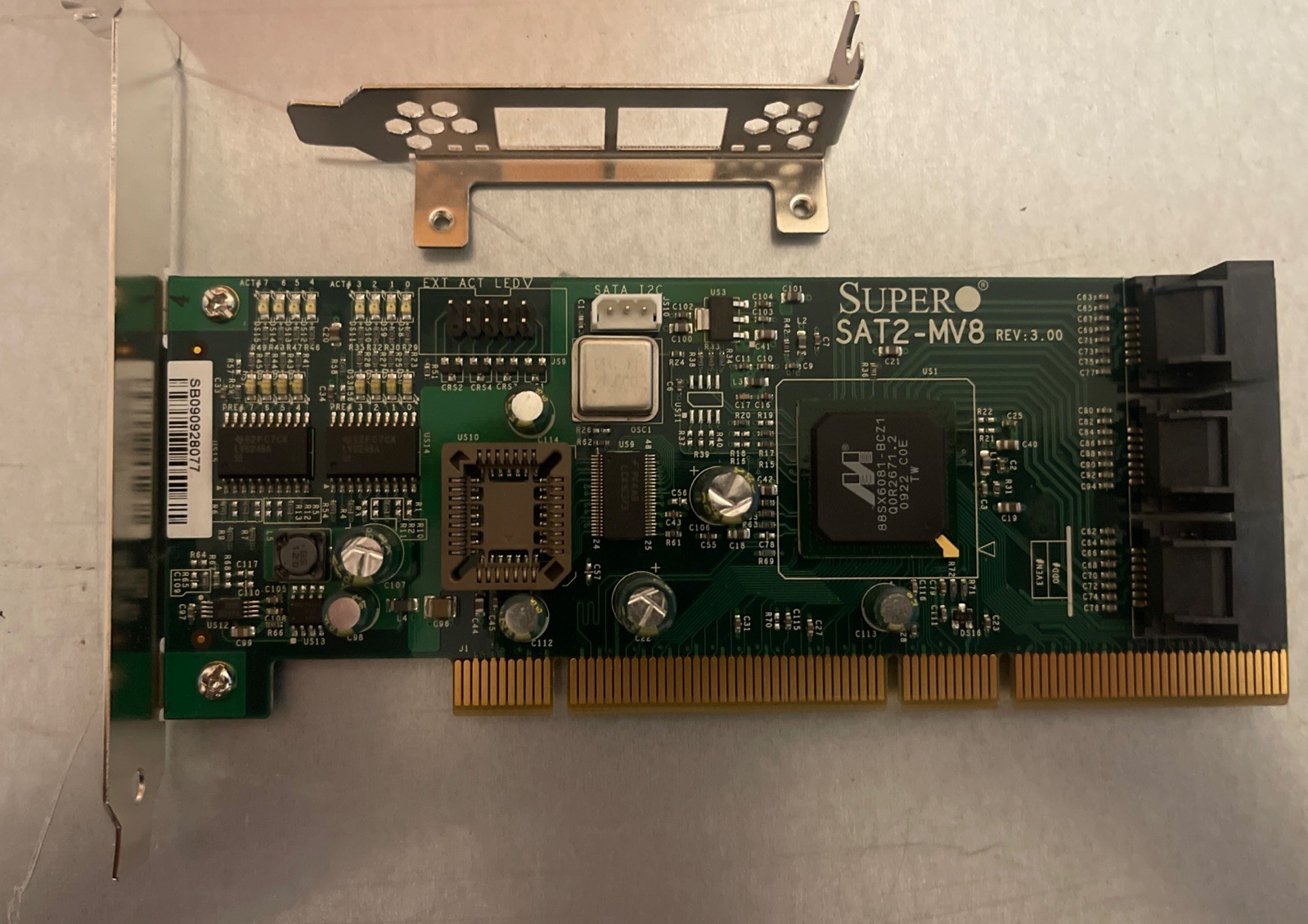 Supermicro SAT2-MV8 REV 3.00 8-Port SATA II PCI-X 64-bit High and Low Bracket