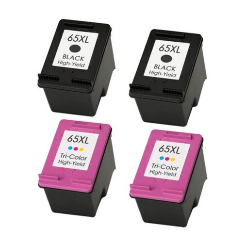 2 Pack 65xl ink cartridge Multicolor & Black- 4 PCS.