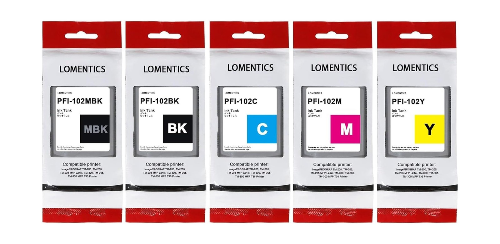 PFI-102 PFI102 Ink Cartridge Replacement for Canon PFI-102MBK PFI-102BK PFI-1...