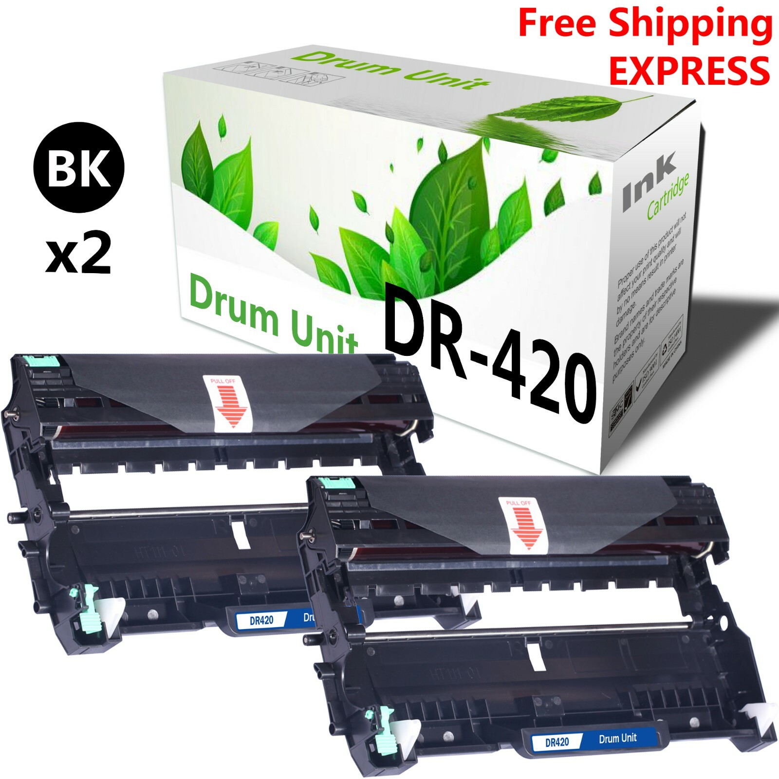 2PK DR-420 DR420 Drum Unit for Brother HL2220 HL2240 HL2240D Printer
