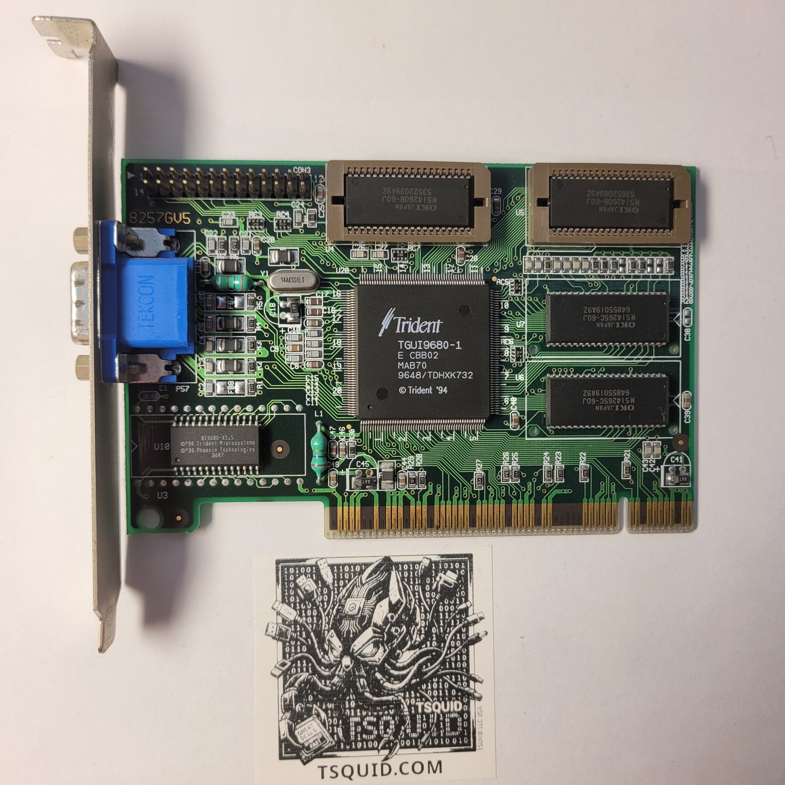 Jaton Trident TGUI9680-1 TVGA57PCI Vintage PCI VGA Video Graphics Card 1MB 2MB