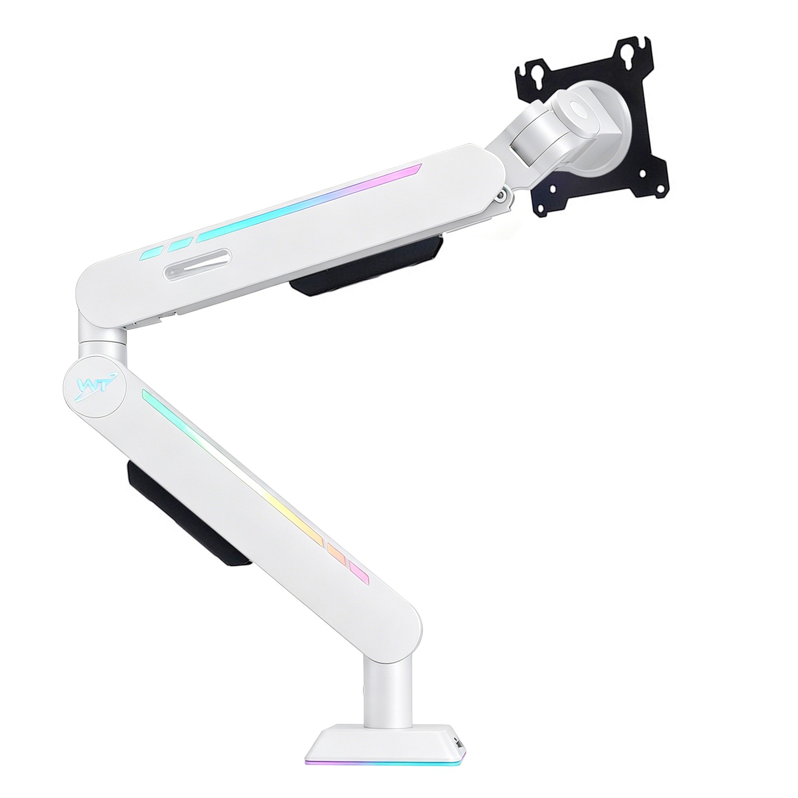 Gaming Monitor Arm for Screen up to 32 inch Holds 20 lbs RGB Light Monitor Stand