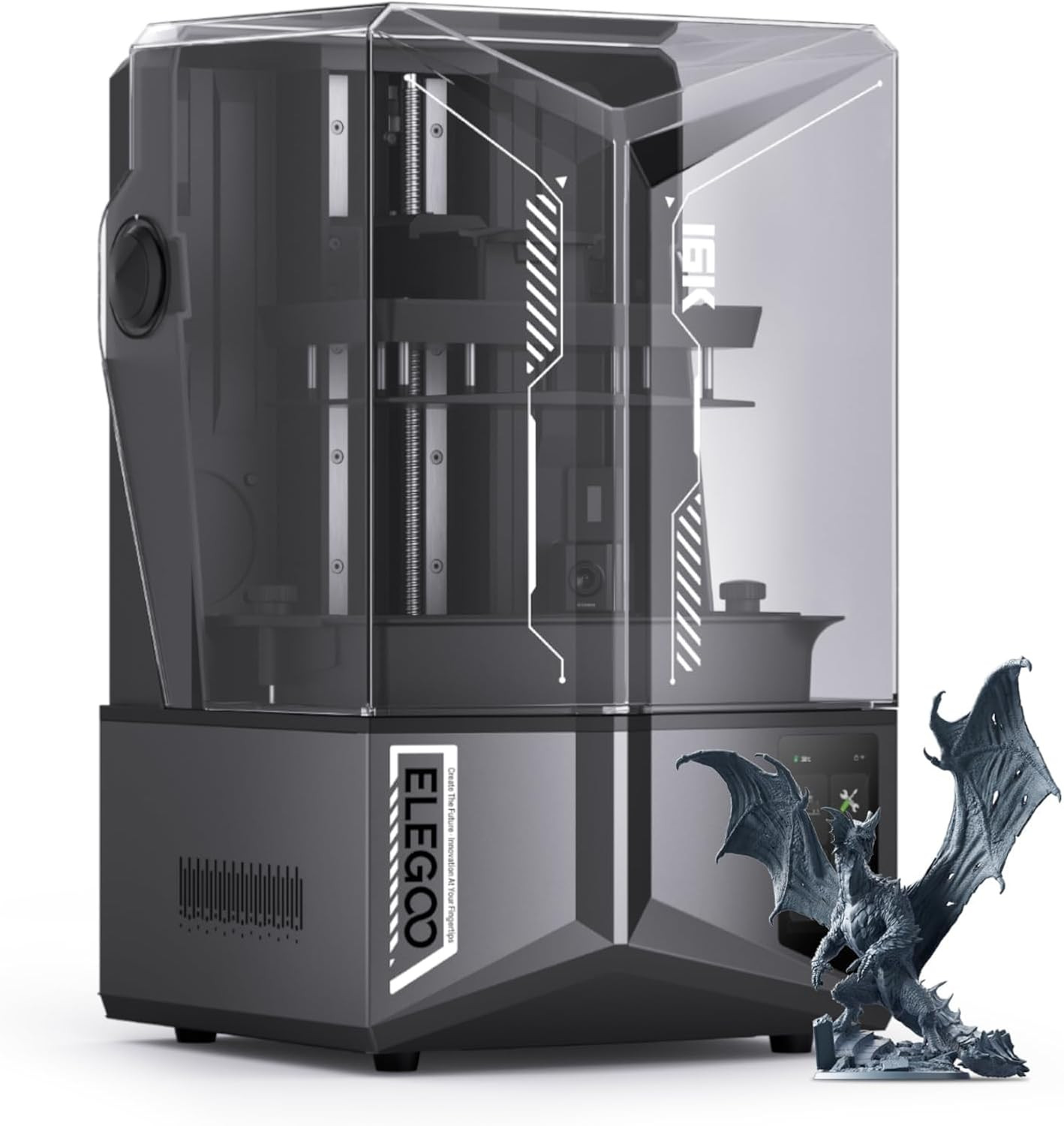 Saturn 4 Ultra 16K Resin 3D Printer with 10" 16K Mono LCD and Flip-Up Lid, Smart