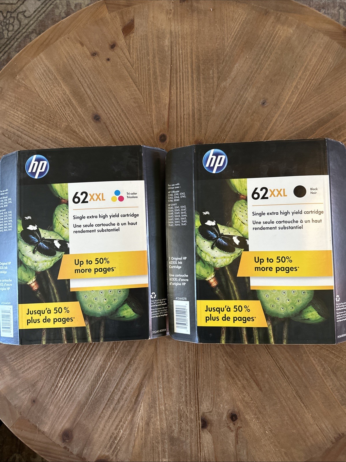 Genuine HP 62XXL Black &  HighYield Color Ink ENVY 5542 5545 5660 5663 7640 7645