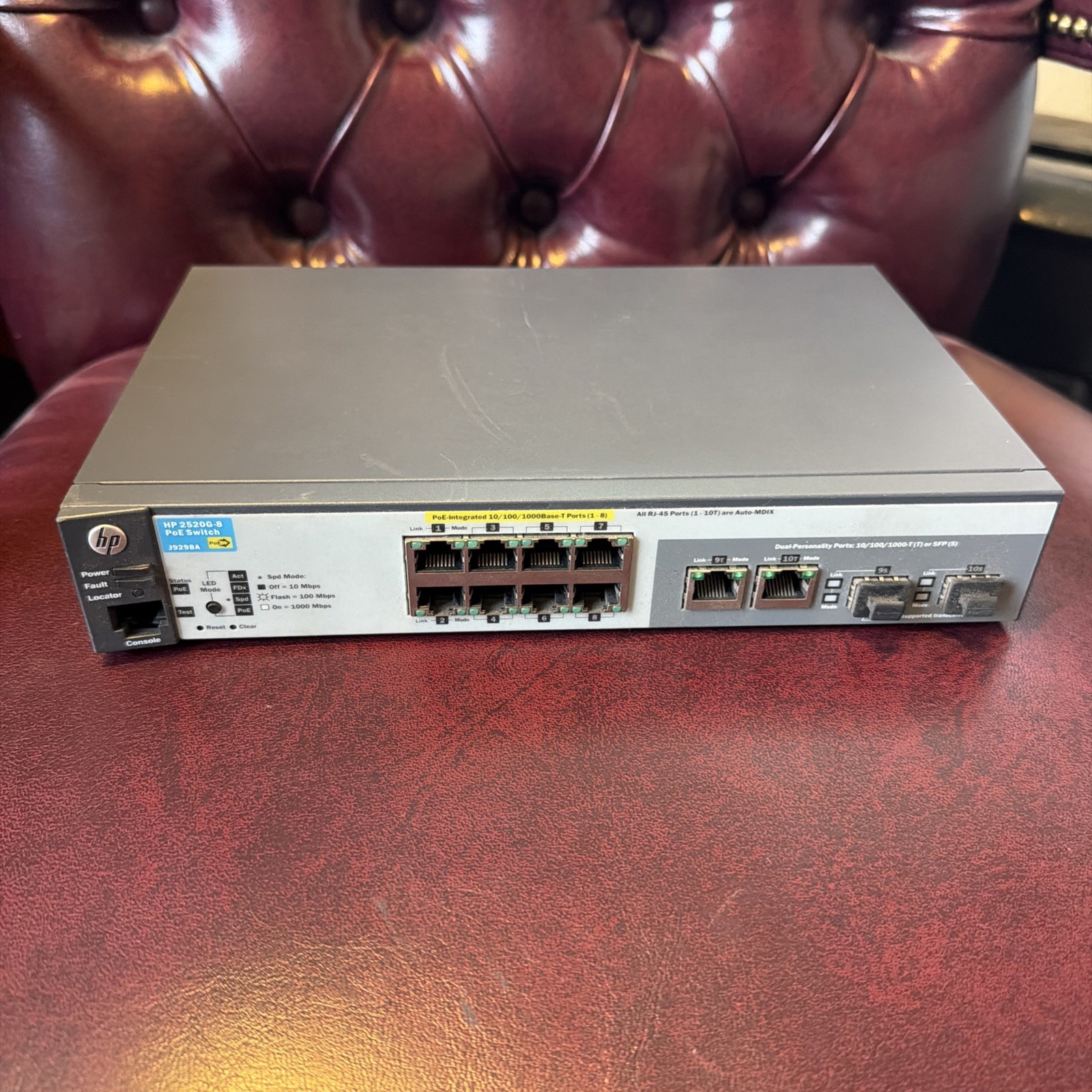 J9298a HEWLETT-PACKARD HP 2520G-8-POE SWITCH PROCURVE NETWORKING