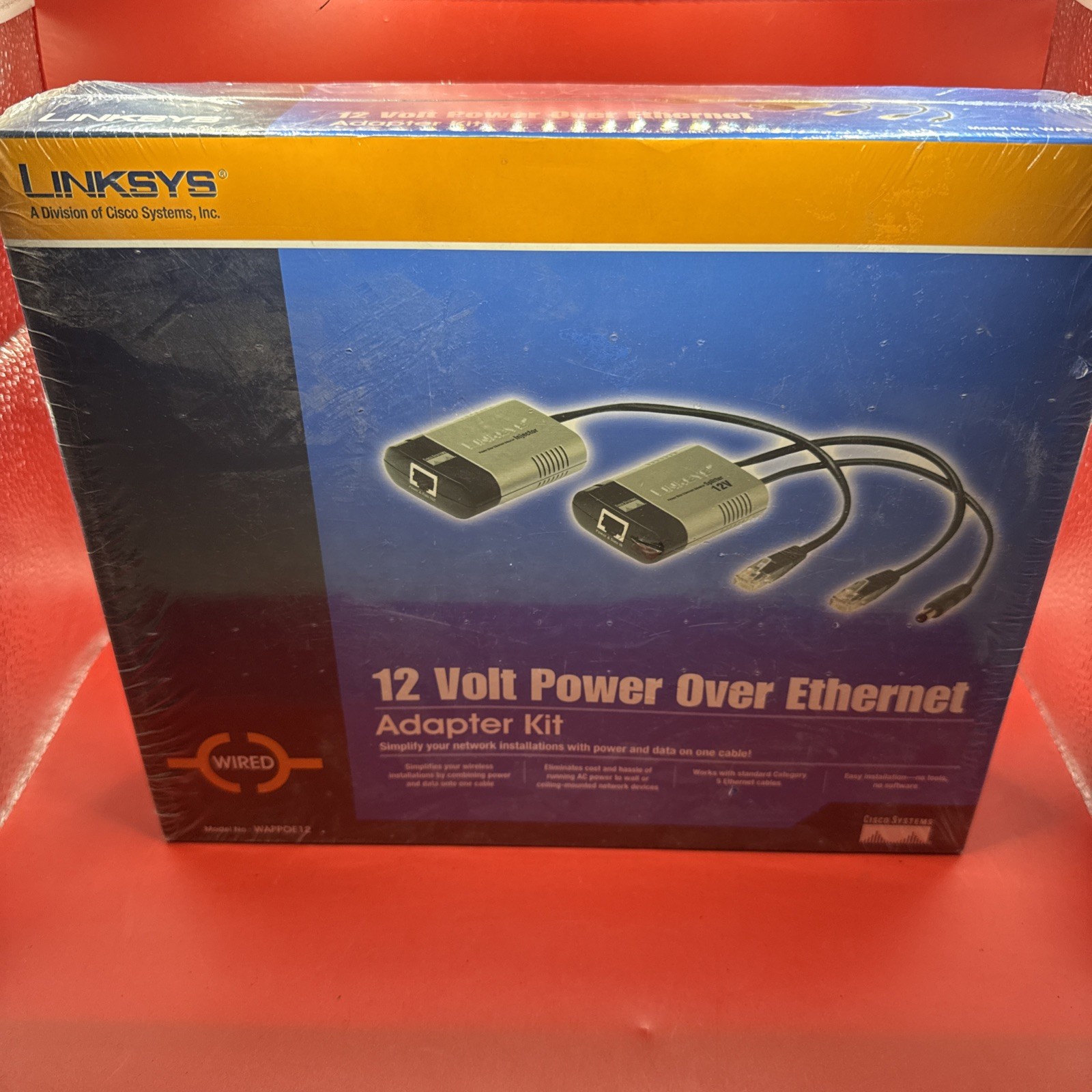 New/Sealed Linksys 12 Volt Power Over Ethernet Adapter Kit (WAPPOE12)