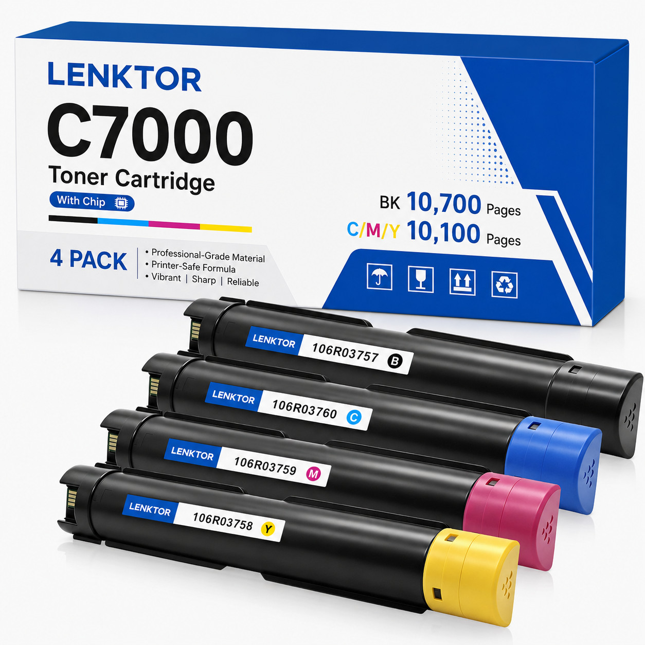 C7000 106R03757 4PK BK/C/M/Y Toner Cartridge for VersaLink C7000 C7000DN C7000N 