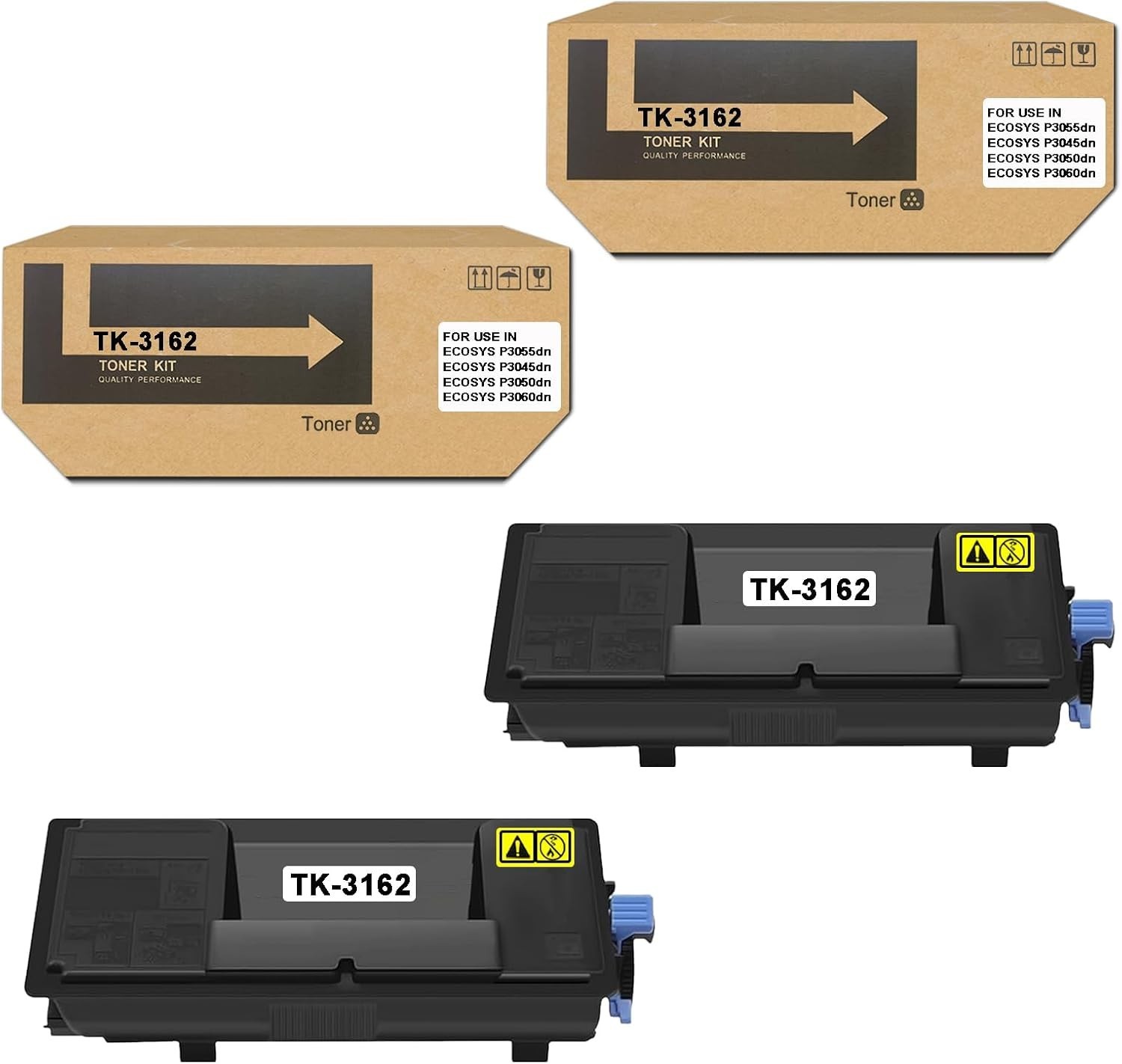 TK3162 TK-3162 Toner Cartridge For Kyocera TK-3162 Black 2 Pack 13000 Pages