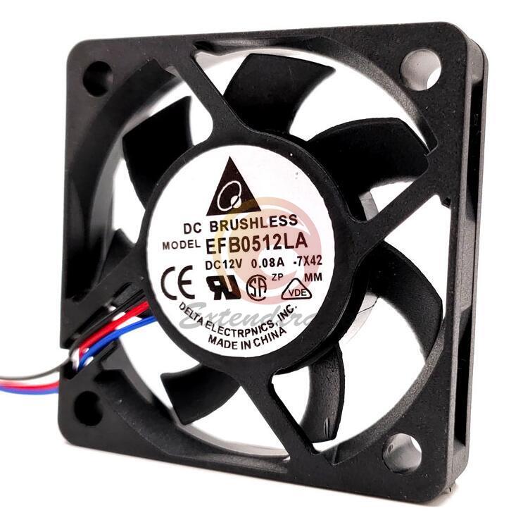 One 50*50*10MM Delta fan EFB0512LA DC12V 0.08A 0.6W 3pin