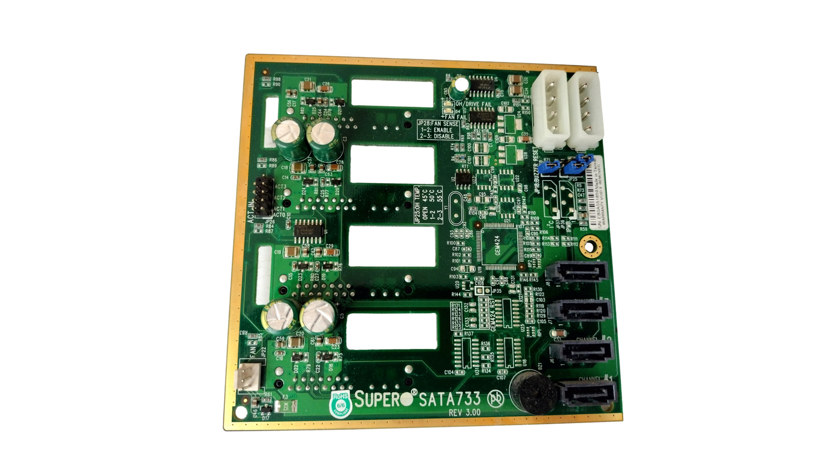 Supermicro SATA733 Rev 3.00 Server 4-Port SATA II/SAS Backplane
