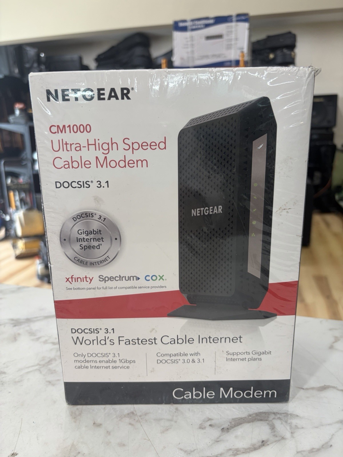 Netgear CM1000 Gigabit Cable Modem Docsis 3.1 Xfinity, Spectrum, Cox 1 Gbps -NEW