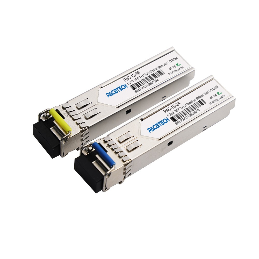 1.25G SFP Bidi Transceiver, 3km 1310nm/1550nm 1000Base-BIDI SingleMode Simplex