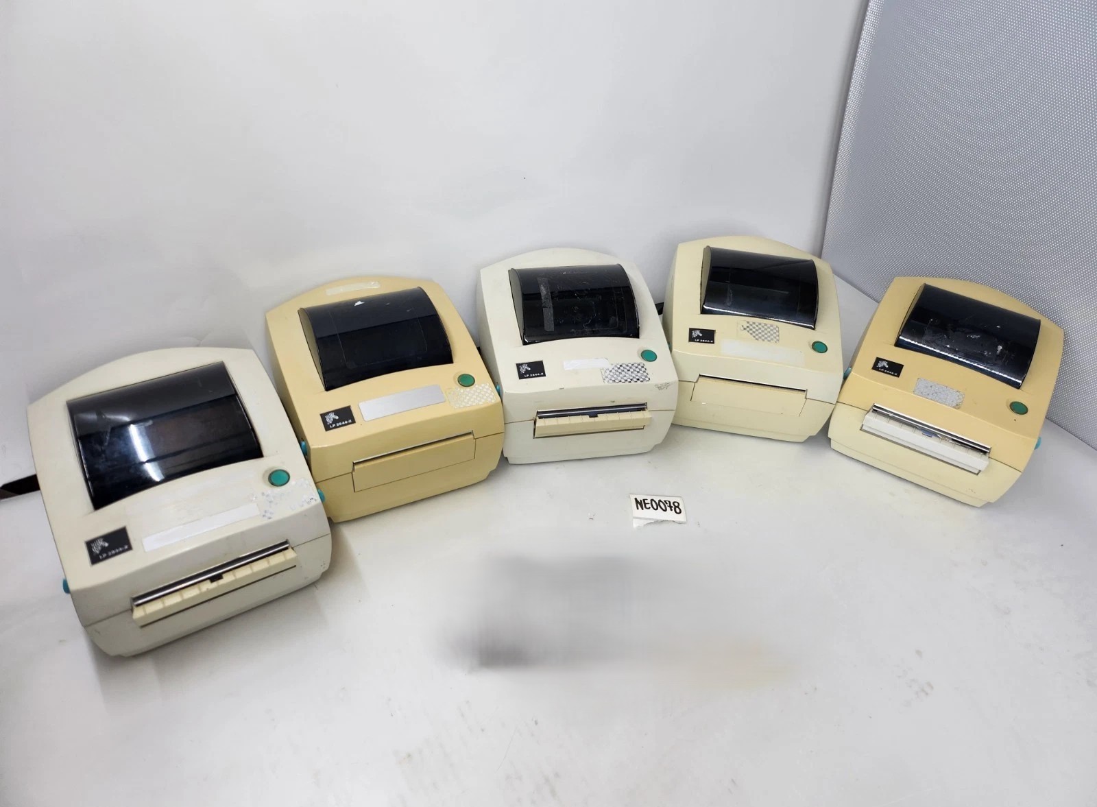 Lot of 10 Zebra LP 2844-Z (284Z-20400-0001) Label Thermal Printer w/Cords *QTY