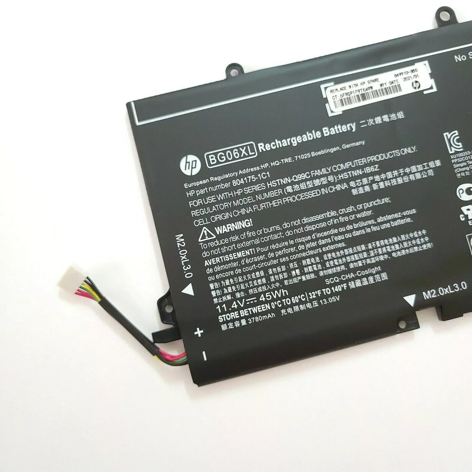 NEW Genuine BG06XL Battery for HP EliteBook Folio 1040 G3 804175-1C1 HSTNN-IB6Z