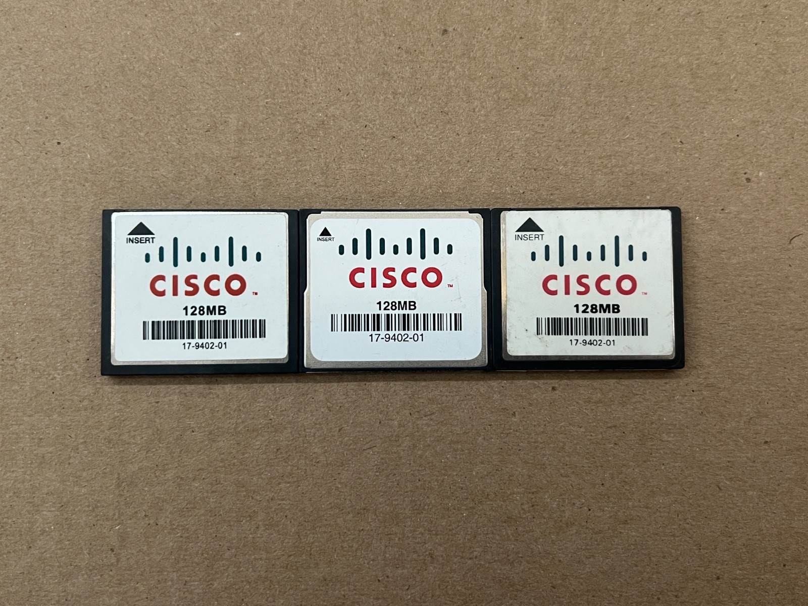 LOT OF 3 CISCO 128MB 17940201 CF Compact Flash Memory Card G2U