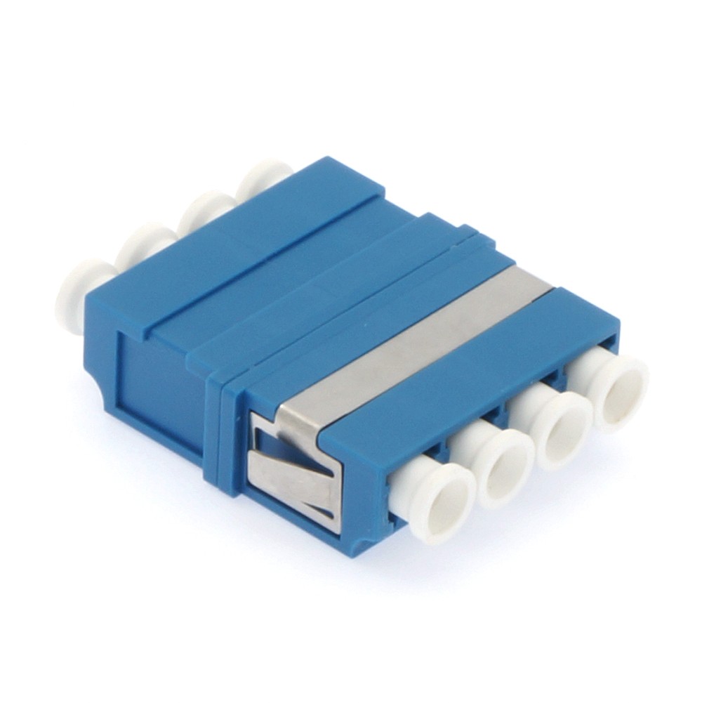 10 Pack of LC/UPC Singlemode Quad Adapter without Frange Blue