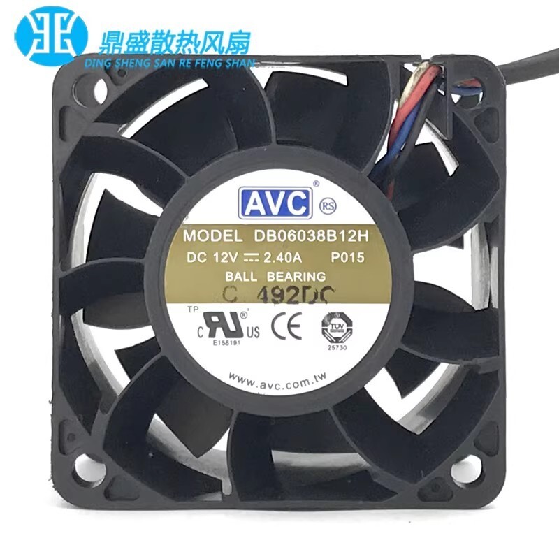 AVC DB06038B12H 6038 DC12V 2.40A 6CM 4-Wire High Airflow Cooling Fan