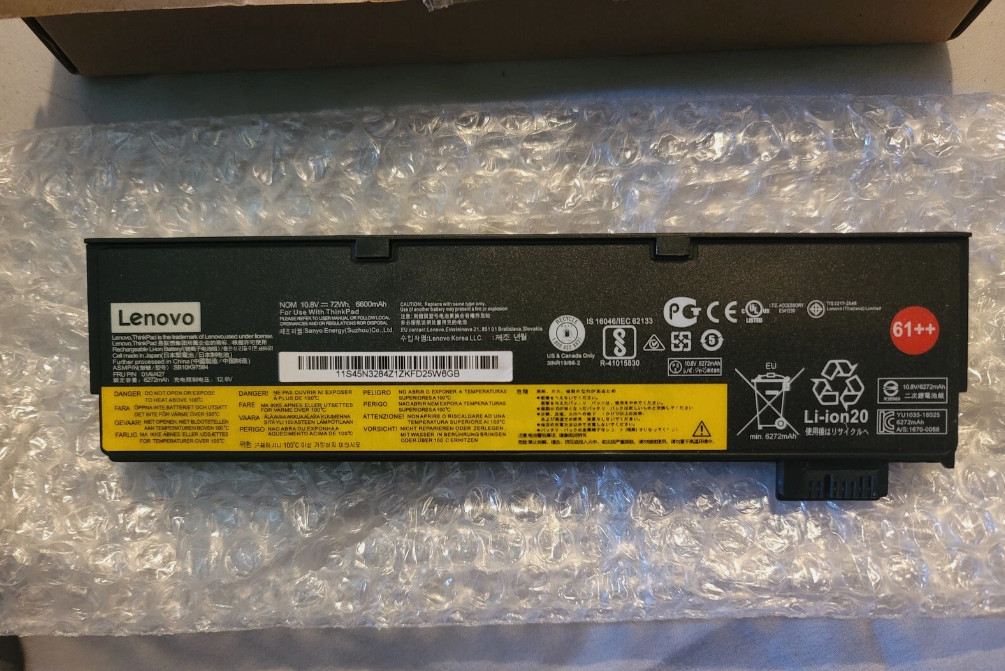 OEM 61++ 72Wh Battery for Lenovo ThinkPad T470 T480 T570 T580 01AV492 01AV427