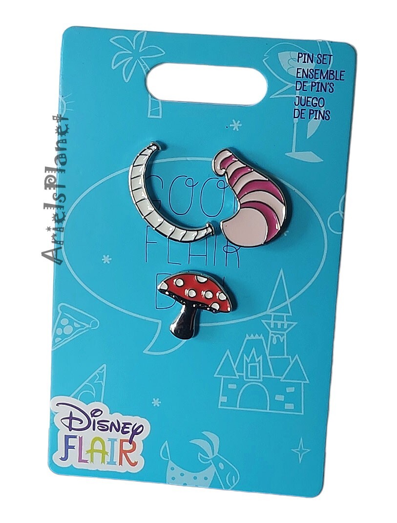 Disney Parks Flair Alice in Wonderland Cheshire Cat 3 Pin Set