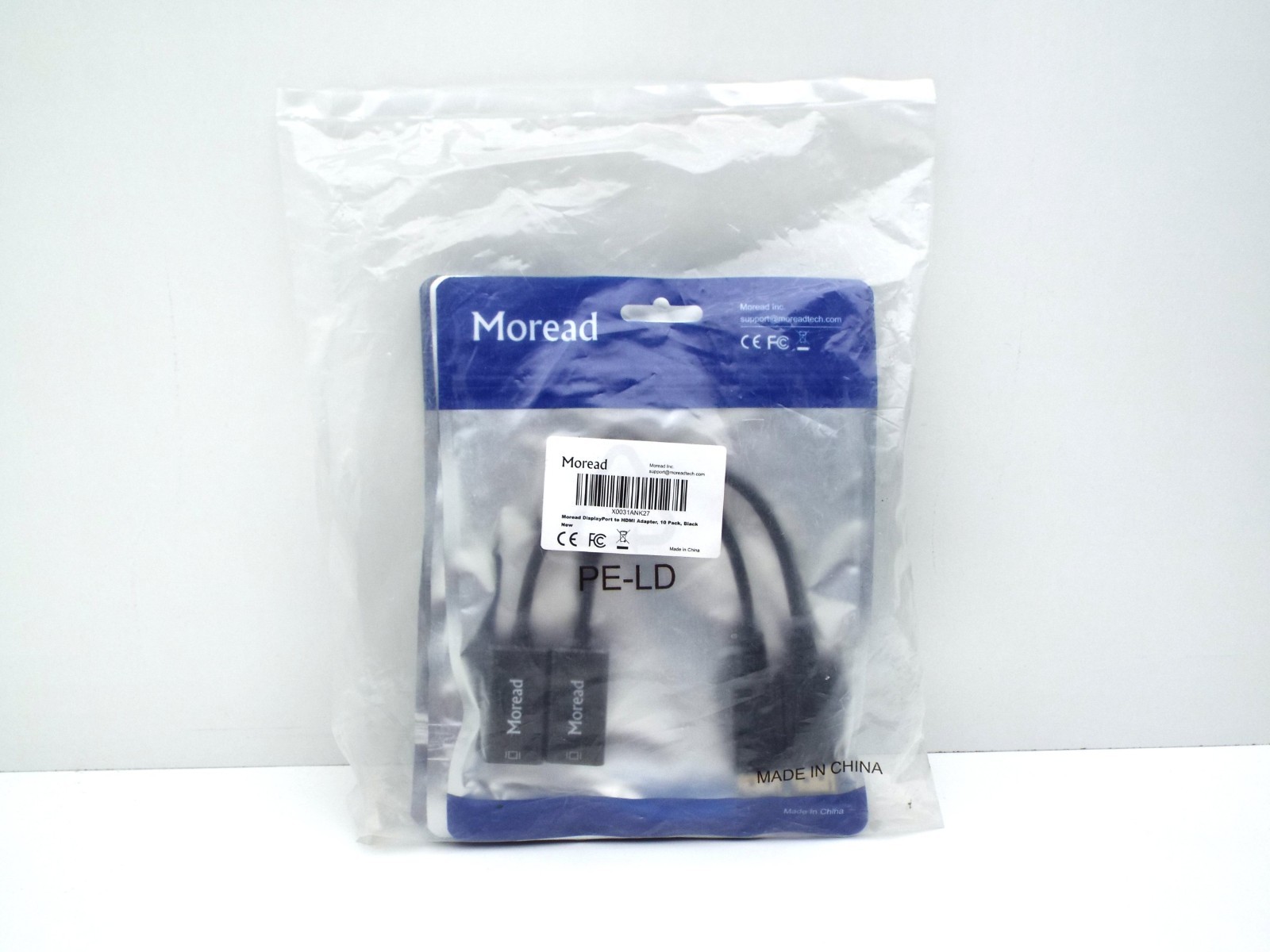 NEW MOREAD 4K DISPLAYPORT TO HDMI ADAPTER 10 PACK, MALE TO FEMALE, BLACK 