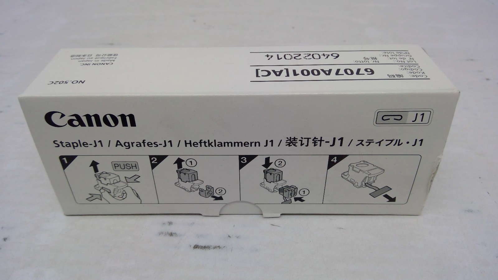 Genuine Canon Type J1 Staple Cartridge (Box of 3) 6707A001 6707A001AA