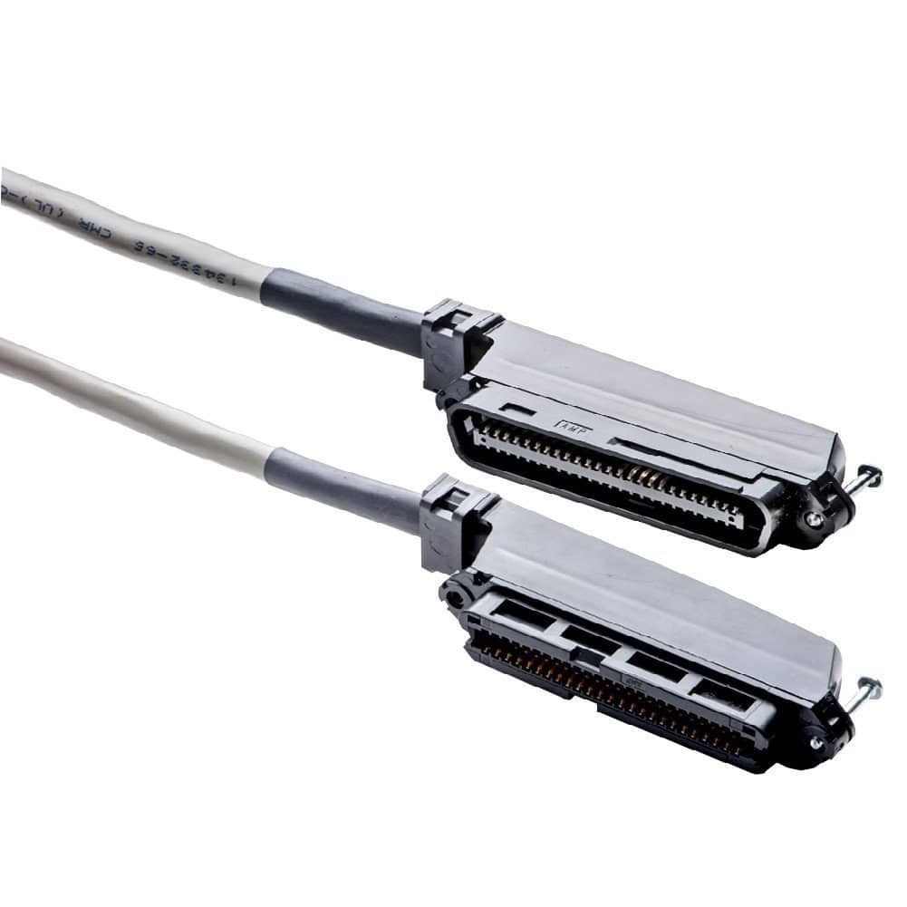 25 Pair Telco Amphenol CAT3 Trunk Cable 50-Pin Male to Female PBX AMP RJ21 10ft