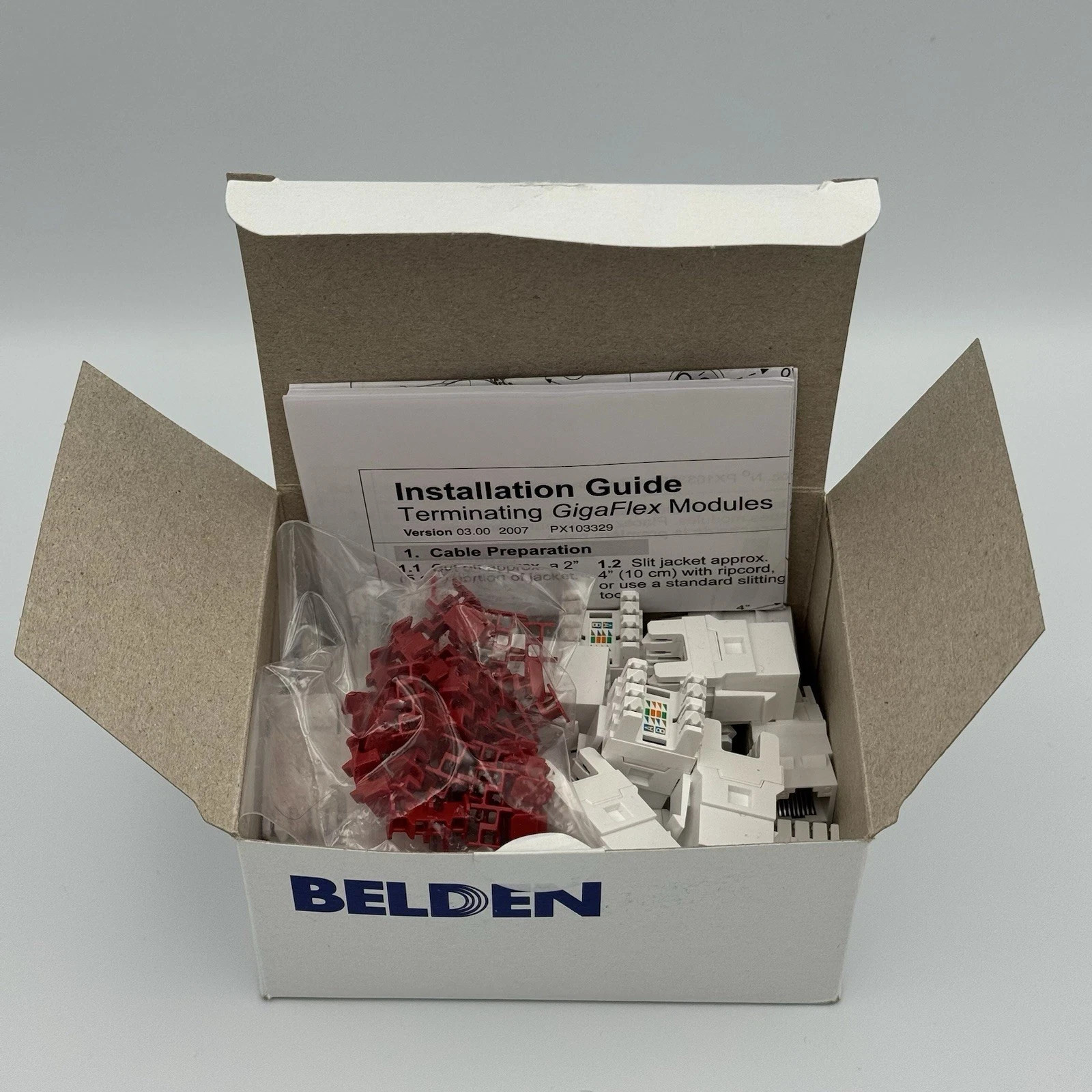 24-QTY Belden AX101320 Category 6 KeyConnect RJ45 Jack Module White Box Free shi